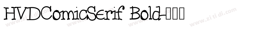 HVDComicSerif Bold字体转换
